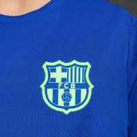 Nike FC Barcelona Strike Trainingsshirt 2024-2025 Kids Blauw Lichtgroen