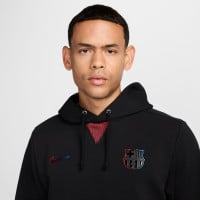 Nike FC Barcelona Standard Issue Hoodie 2024-2025 Zwart Rood Blauw