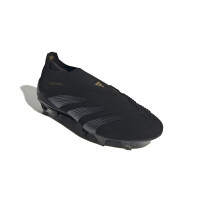 adidas Predator Elite Veterloze Gras Voetbalschoenen (FG) Zwart Grijs Goud