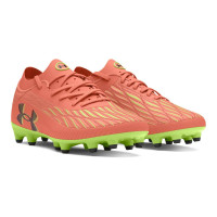 Under Armour Magnetico Pro 4.0 Gras Voetbalschoenen (FG) Oranje Groen