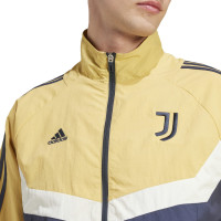 adidas Juventus Culturewear Trainingsjack Woven 2024-2025 Geel Donkerblauw