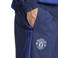 adidas Manchester United Culturewear Joggingbroek Woven 2024-2025 Donkerblauw Blauw