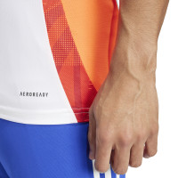 adidas Tiro 24 Trainingsshirt Wit Oranje Blauw Rood