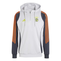 adidas Benfica Track Hoodie 2024-2025 Lichtgrijs Grijs Felgeel