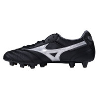 Mizuno Morelia II Pro Gras Voetbalschoenen (FG) Zwart Zilver