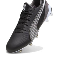 PUMA King Ultimate Gras / Kunstgras Voetbalschoenen (MG) Zwart Wit Grijs