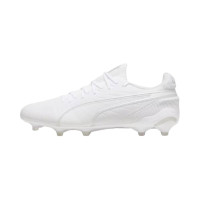 PUMA King Ultimate Gras / Kunstgras Voetbalschoenen (MG) Wit Zilver