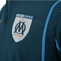 PUMA Olympique Marseille Pre-Match Anthem Trainingsjack Woven 2024-2025 Donkerblauw Lichtblauw Wit