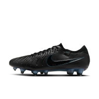 Nike Tiempo Legend 10 Elite IJzeren-Nop Voetbalschoenen (SG) Anti-Clog Zwart Donkergroen