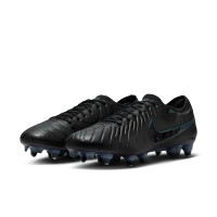 Nike Tiempo Legend 10 Elite IJzeren-Nop Voetbalschoenen (SG) Anti-Clog Zwart Donkergroen