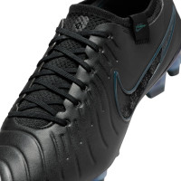 Nike Tiempo Legend 10 Elite IJzeren-Nop Voetbalschoenen (SG) Anti-Clog Zwart Donkergroen