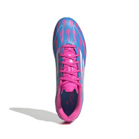 adidas F50 League Gras Voetbalschoenen (FG) Blauw Roze Wit