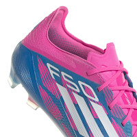 adidas F50 Elite Gras Voetbalschoenen (FG) Blauw Roze Wit