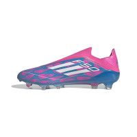 adidas F50 Elite Veterloze Gras Voetbalschoenen (FG) Blauw Roze Wit