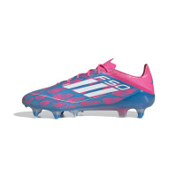 adidas F50 Elite IJzeren-Nop Voetbalschoenen (SG) Blauw Roze Wit