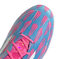 adidas F50 Elite IJzeren-Nop Voetbalschoenen (SG) Blauw Roze Wit