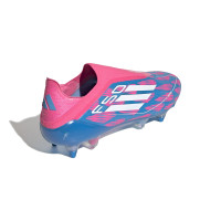 adidas F50 Elite Veterloze IJzeren-Nop Voetbalschoenen (SG) Blauw Roze Wit