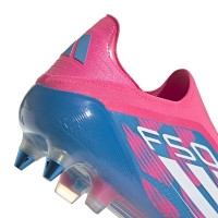 adidas F50 Elite Veterloze IJzeren-Nop Voetbalschoenen (SG) Blauw Roze Wit