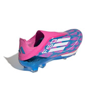 adidas F50+ Gras Voetbalschoenen (FG) Blauw Roze Wit