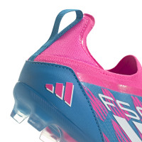 adidas F50 Pro Veterloze Gras Voetbalschoenen (FG) Kids Blauw Roze Wit