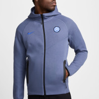 Nike Inter Milan Tech Fleece Vest 2024-2025 Grijsblauw Zwart