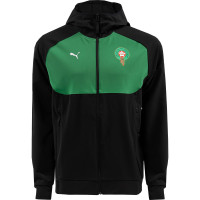 PUMA Marokko Pumatech Woven Trainingspak Full-Zip 2024-2026 Zwart Groen Rood