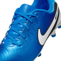 Nike Tiempo Legend 10 Academy Gras / Kunstgras Voetbalschoenen (MG) Kids Blauw Wit Zwart