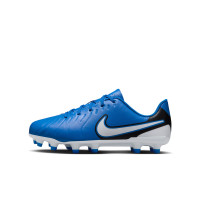 Nike Tiempo Legend 10 Club Gras / Kunstgras Voetbalschoenen (MG) Kids Blauw Wit Zwart