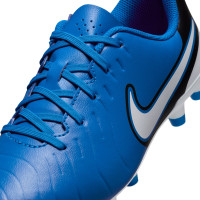 Nike Tiempo Legend 10 Club Gras / Kunstgras Voetbalschoenen (MG) Kids Blauw Wit Zwart