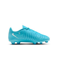 Nike Phantom GX II Club Gras / Kunstgras Voetbalschoenen (MG) Kids Blauw Wit