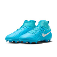 Nike Phantom Luna II Club Gras / Kunstgras Voetbalschoenen (MG) Kids Blauw Wit