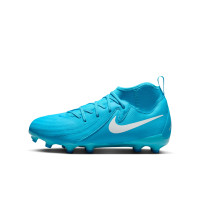 Nike Phantom Luna II Academy Gras / Kunstgras Voetbalschoenen (MG) Kids Blauw Wit