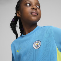 PUMA Manchester City Trainingsshirt 2024-2025 Kids Lichtblauw Geel