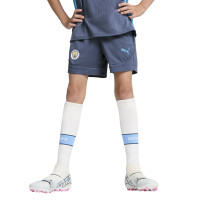 PUMA Manchester City Trainingsset 2024-2025 Kids Donkerblauw Lichtblauw