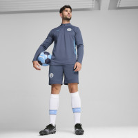 PUMA Manchester City Trainingsbroekje 2024-2025 Donkerblauw Lichtblauw