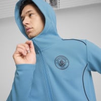 PUMA Manchester City Casuals Trainingspak Full-Zip 2024-2025 Lichtblauw Donkerblauw