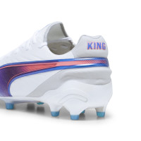 PUMA King Ultimate Gras / Kunstgras Voetbalschoenen (MG) Dames Wit Blauw Lichtroze