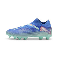 PUMA Future 7 Pro Gras / Kunstgras Voetbalschoenen (MG) Blauw Turquoise Wit