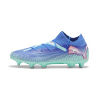 PUMA Future 7 Pro IJzeren-Nop Voetbalschoenen (SG) Blauw Turquoise Wit