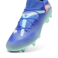 PUMA Future 7 Pro IJzeren-Nop Voetbalschoenen (SG) Blauw Turquoise Wit