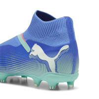 PUMA Future 7 Match+ Veterloze Gras / Kunstgras Voetbalschoenen (MG) Blauw Turquoise Wit