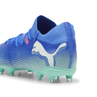 PUMA Future 7 Match Gras / Kunstgras Voetbalschoenen (MG) Blauw Turquoise Wit