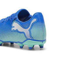 PUMA Future 7 Play Gras / Kunstgras Voetbalschoenen (MG) Blauw Turquoise Wit