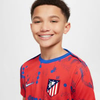 Nike Atletico Madrid Pre-Match Trainingsshirt 2024-2025 Kids Rood Blauw Wit