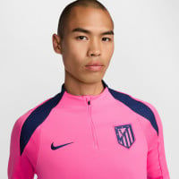 Nike Atletico Madrid Strike Trainingstrui 1/4-Zip 2024-2025 Roze Donkerblauw