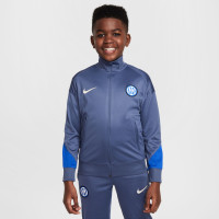 Nike Inter Milan Strike Trainingspak Full-Zip 2024-2025 Kids Grijsblauw Blauw Beige