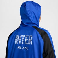 Nike Inter Milan Trainingspak Woven Hooded 2024-2025 Blauw Zwart Wit