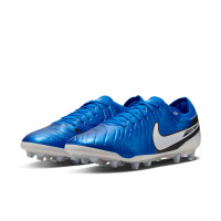 Nike Tiempo Legend 10 Pro Kunstgras Voetbalschoenen (AG) Blauw Wit Zwart