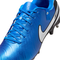 Nike Tiempo Legend 10 Academy IJzeren-Nop Voetbalschoenen (SG) Anti-Clog Blauw Wit Zwart