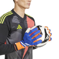 adidas Predator Pro Fingersave Keepershandschoenen Blauw Oranje Wit